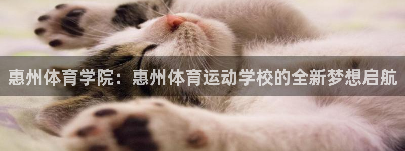 哈哈体育下载：惠州体育学院：惠州体育运动学校的全新梦想启航